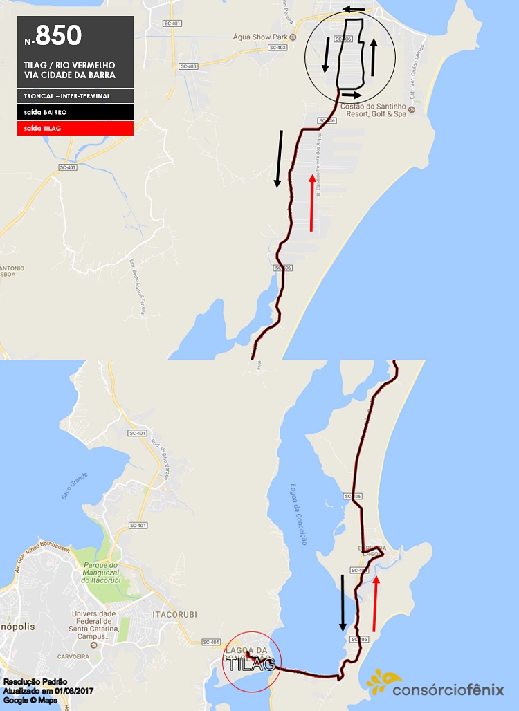 Horario de Onibus TILAG / Rio Vermelho via Cidade da Barra